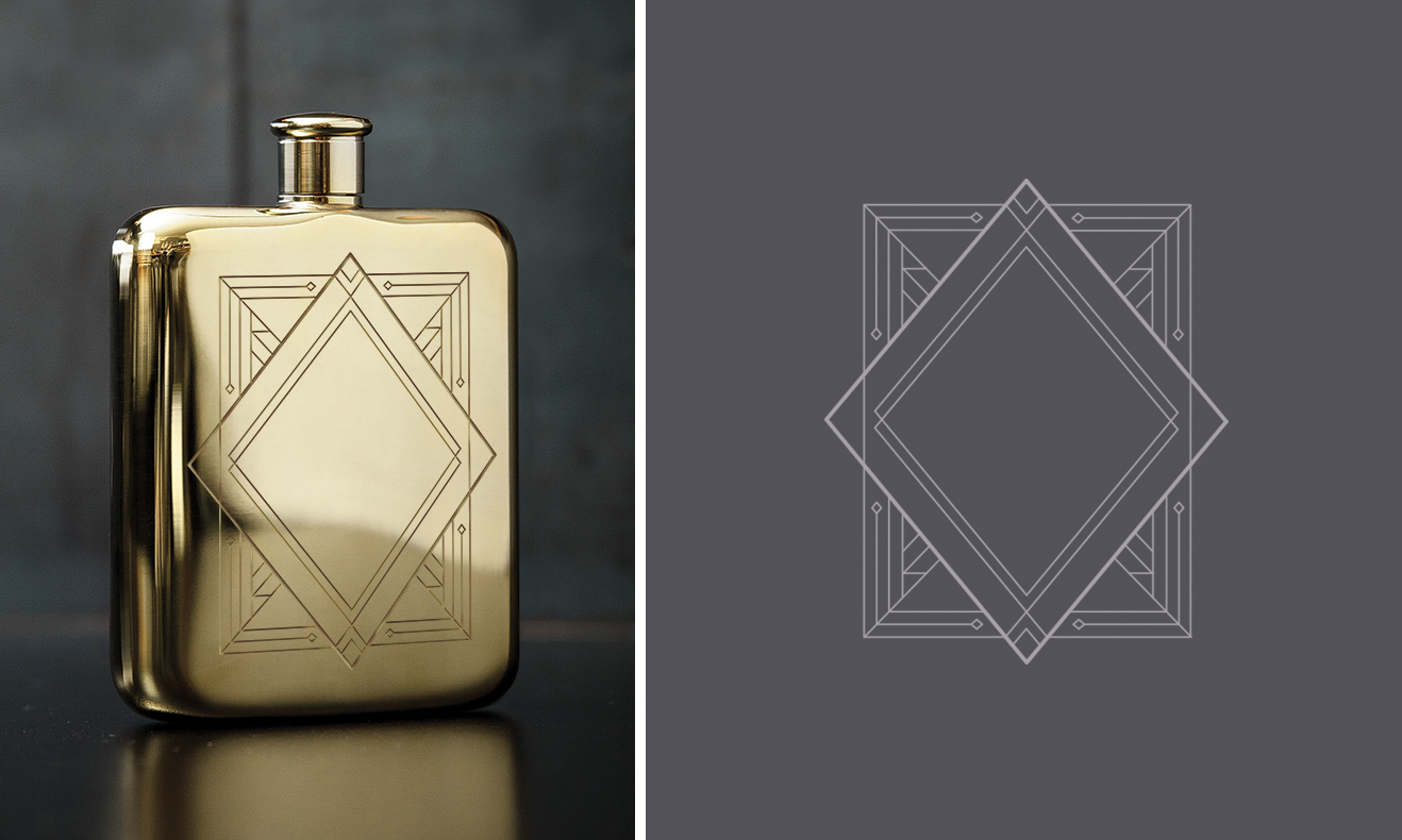 In addition to packaging, I created art deco inspired patterns for a staple product in Viski