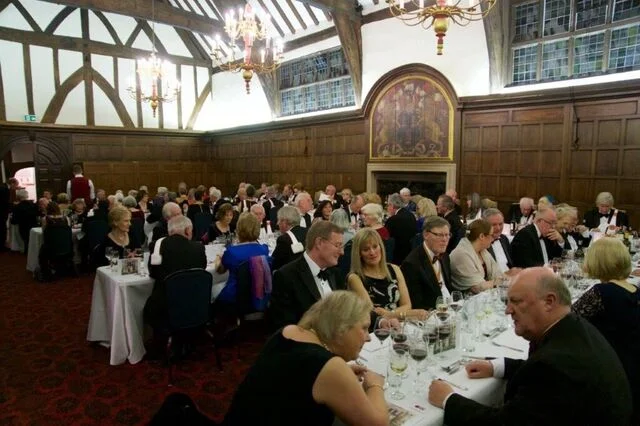 Dinner at the Merchant Taylors' Hall, York.