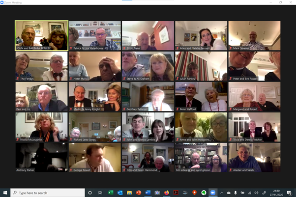 Virtual Zoom Dinner in Lockdown 2020 on 27th November