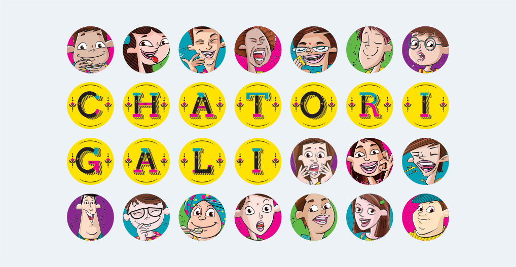 Wall Graphics for Chatori Gali section at Qzeen, Lucknow