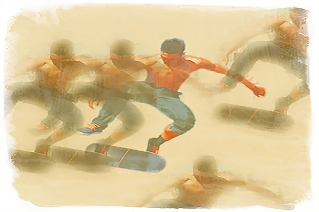 Venice Beach Skaters, archival pigment on printmaking rag.