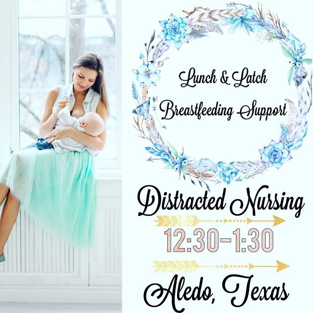 Join us this Wednesday from 12:30-1:30 at our #lunchandlatch to discuss distracted nursing. Do you have an infant or toddler that is having a hard time staying focused on finishing that breastfeeding session? Join local mothers of #aledotx and surrou