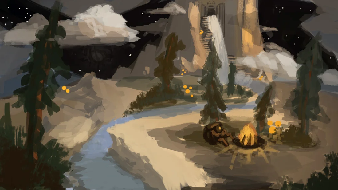 © Wesley Martin, Concept art, Outer Wilds, Mobius Digital, Annapurna Interactive, 2019.
