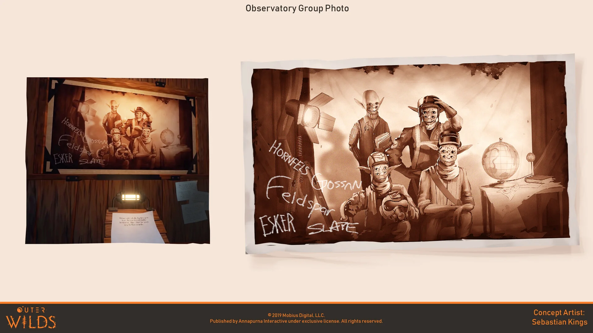 © Sebastian Kings, Concept art, Outer Wilds, Mobius Digital, Annapurna Interactive, 2019.