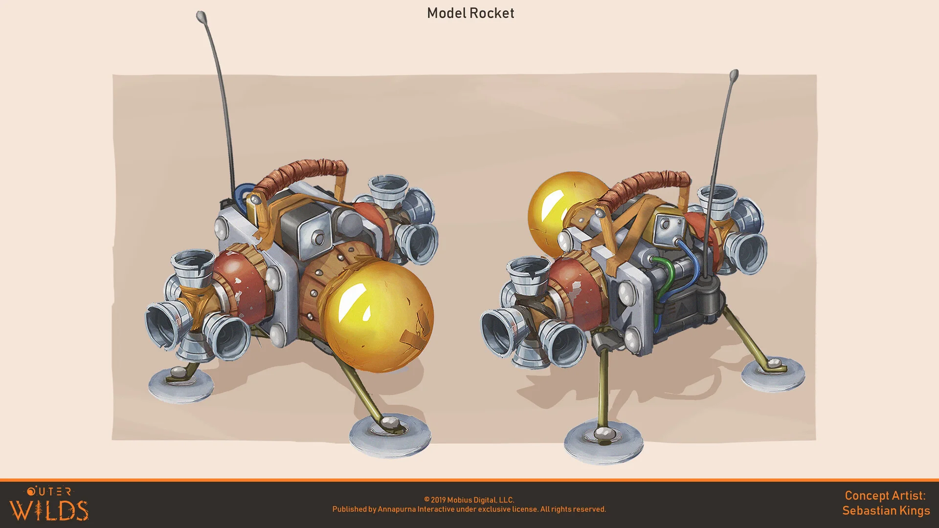 © Sebastian Kings, Concept art, Outer Wilds, Mobius Digital, Annapurna Interactive, 2019.