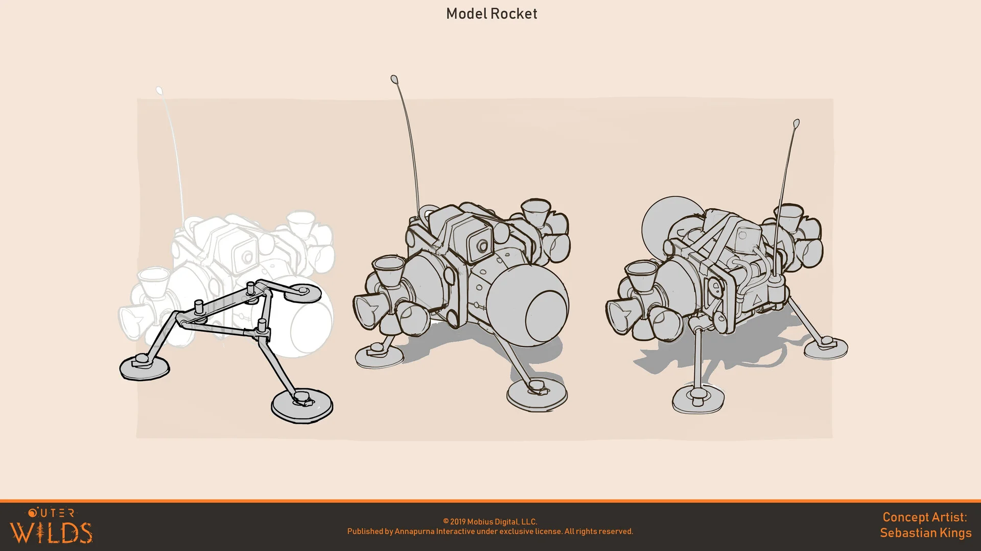 © Sebastian Kings, Concept art, Outer Wilds, Mobius Digital, Annapurna Interactive, 2019.