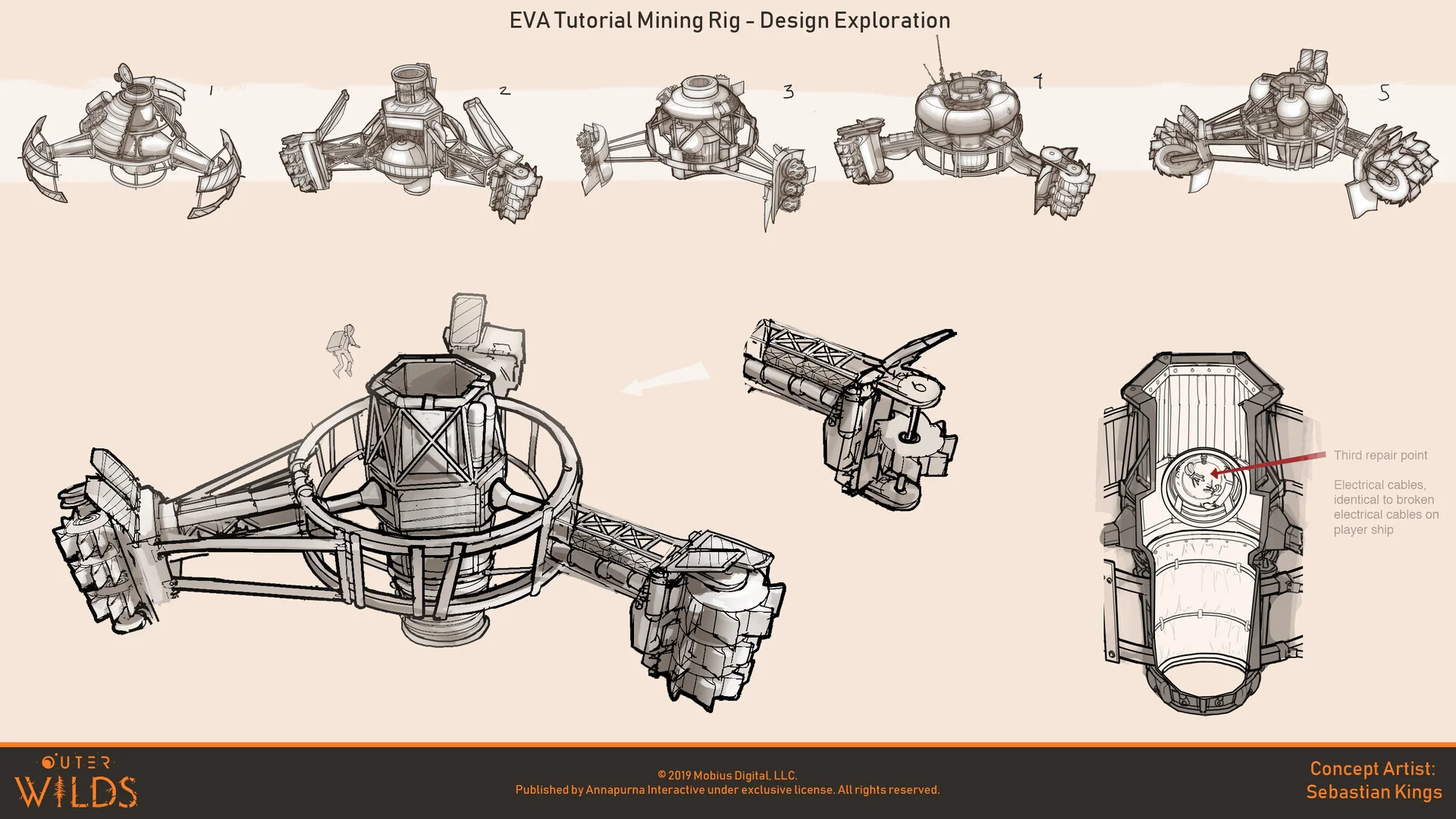 © Sebastian Kings, Concept art, Outer Wilds, Mobius Digital, Annapurna Interactive, 2019.