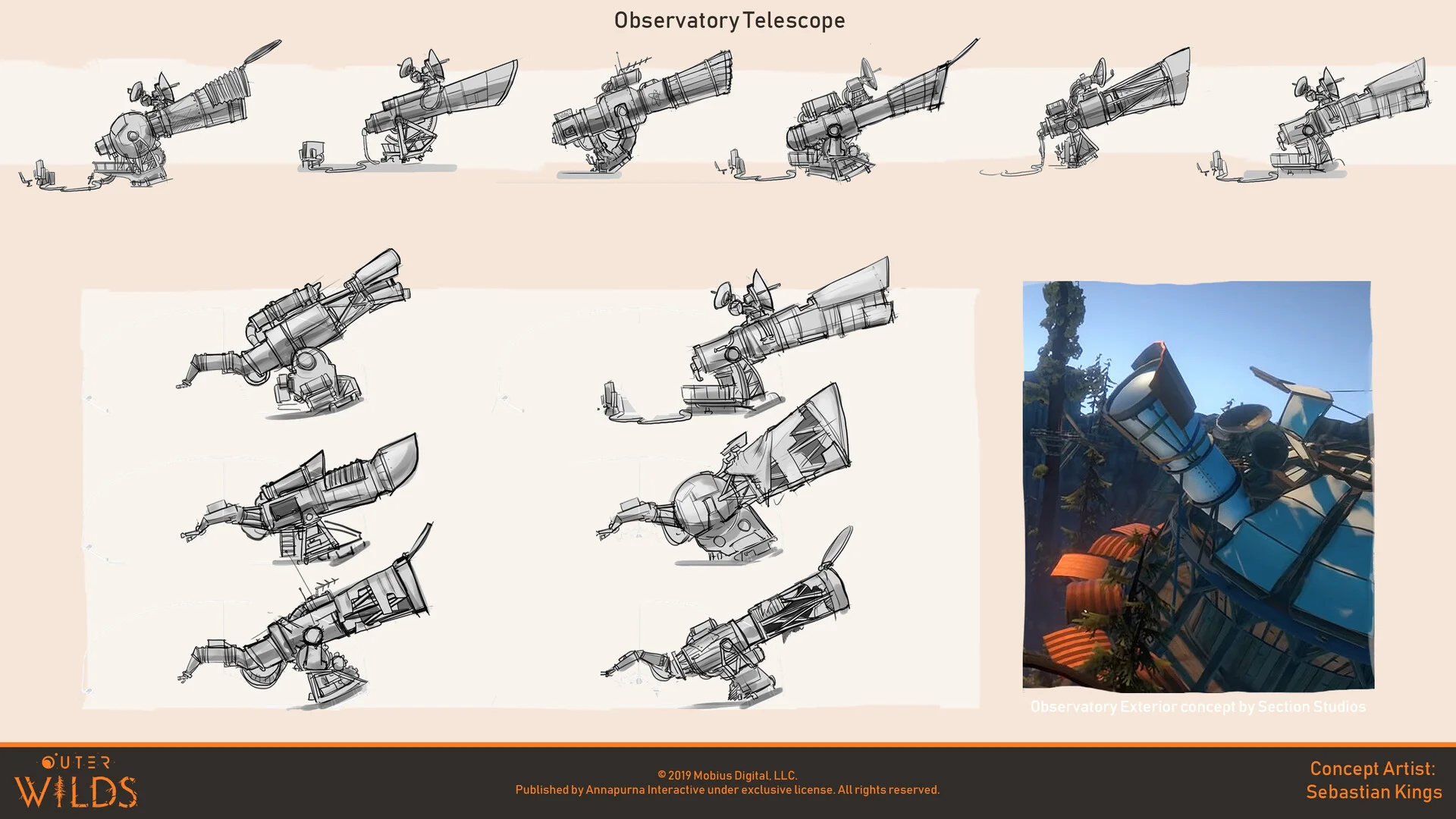 © Sebastian Kings, Concept art, Outer Wilds, Mobius Digital, Annapurna Interactive, 2019.