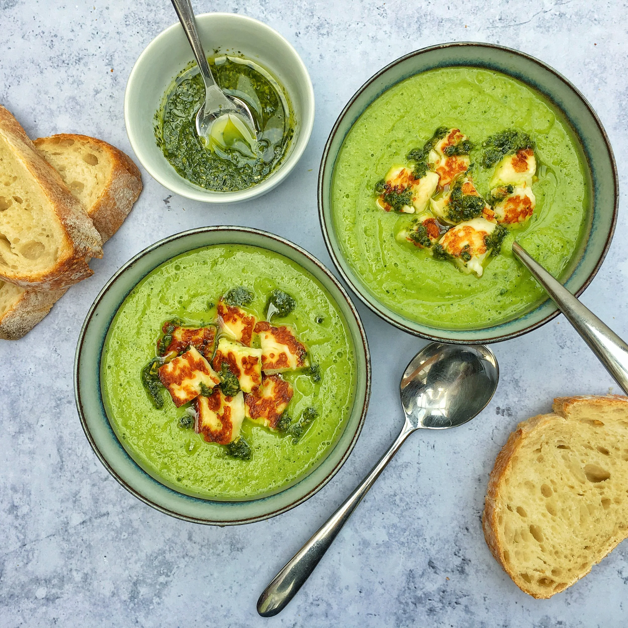 Pea and Courgette Soup with Halloumi Croutons.jpeg