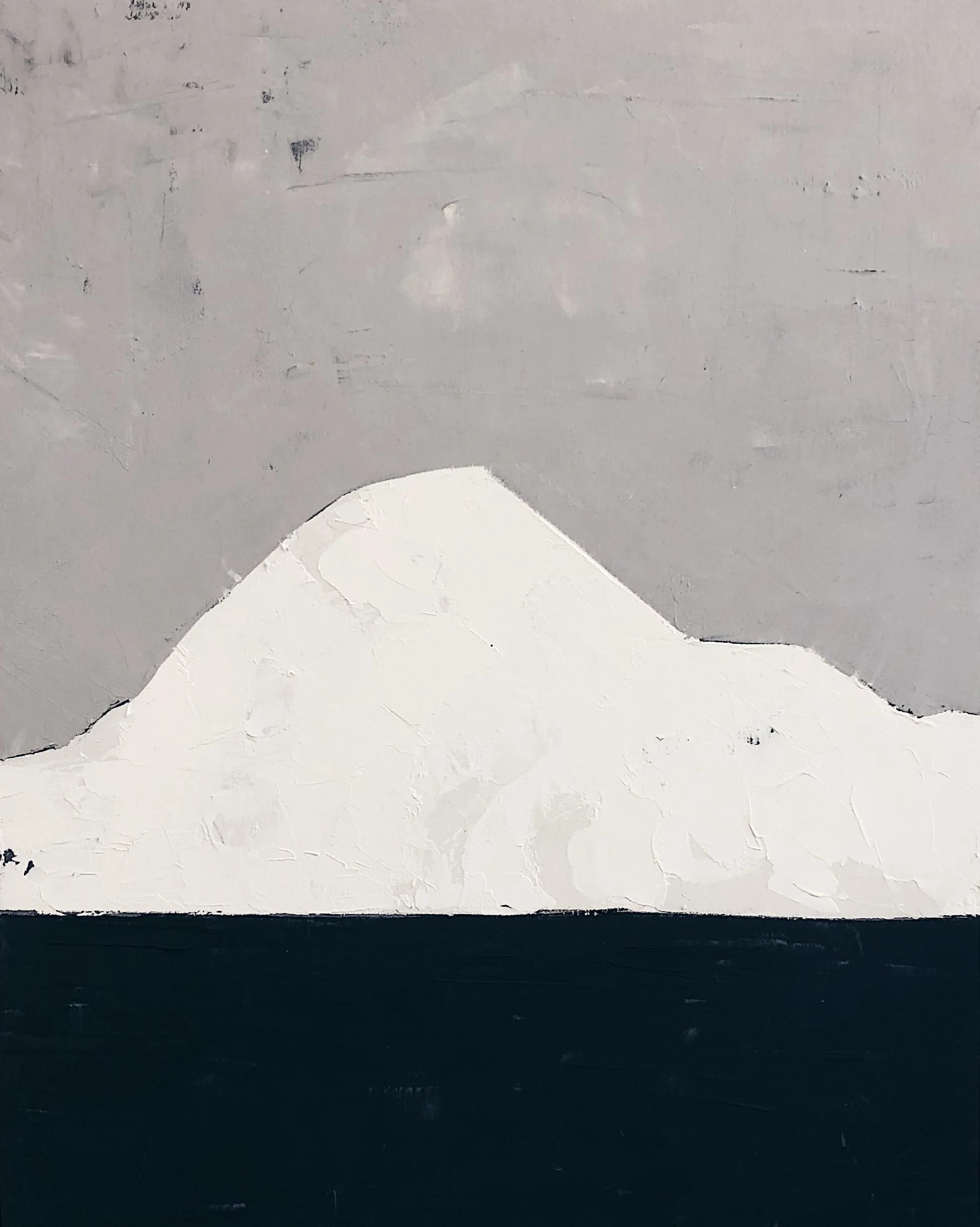 iceberg no. 1 oil and cold wax on panel 14in x 18in SOLD