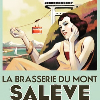 Vintage poster of micro-brewery ‘La Brasserie du Mont Salève.