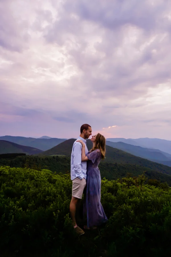 I love the way that they’re looking at each other in this photo… with confidence and love. On the way up the mountain, I asked Jimmy what he enjoyed to do. He told me some of his hobbies and then told me “I just… I like taking care of Ashley”. I think this photo tells you that as well. I did a family photoshoot with Ashley and Jimmy a few months after this that included their new puppy, Porter!