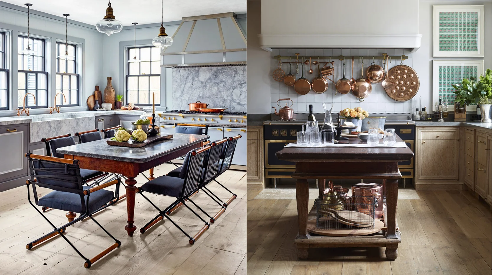 LEFT: Architectural Digest / RIGHT: Elle Decor