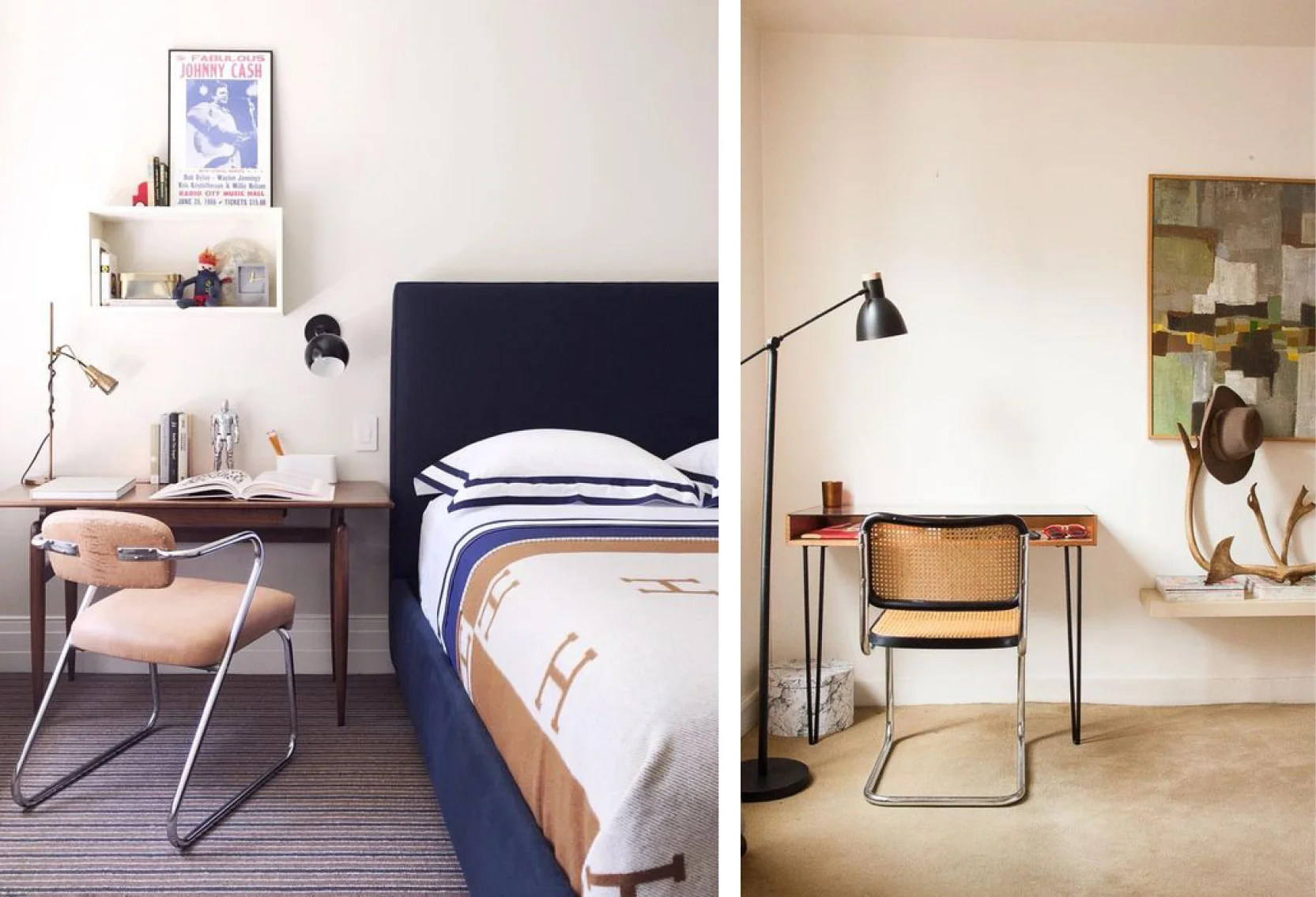 DESK AS BEDSIDE TABLE