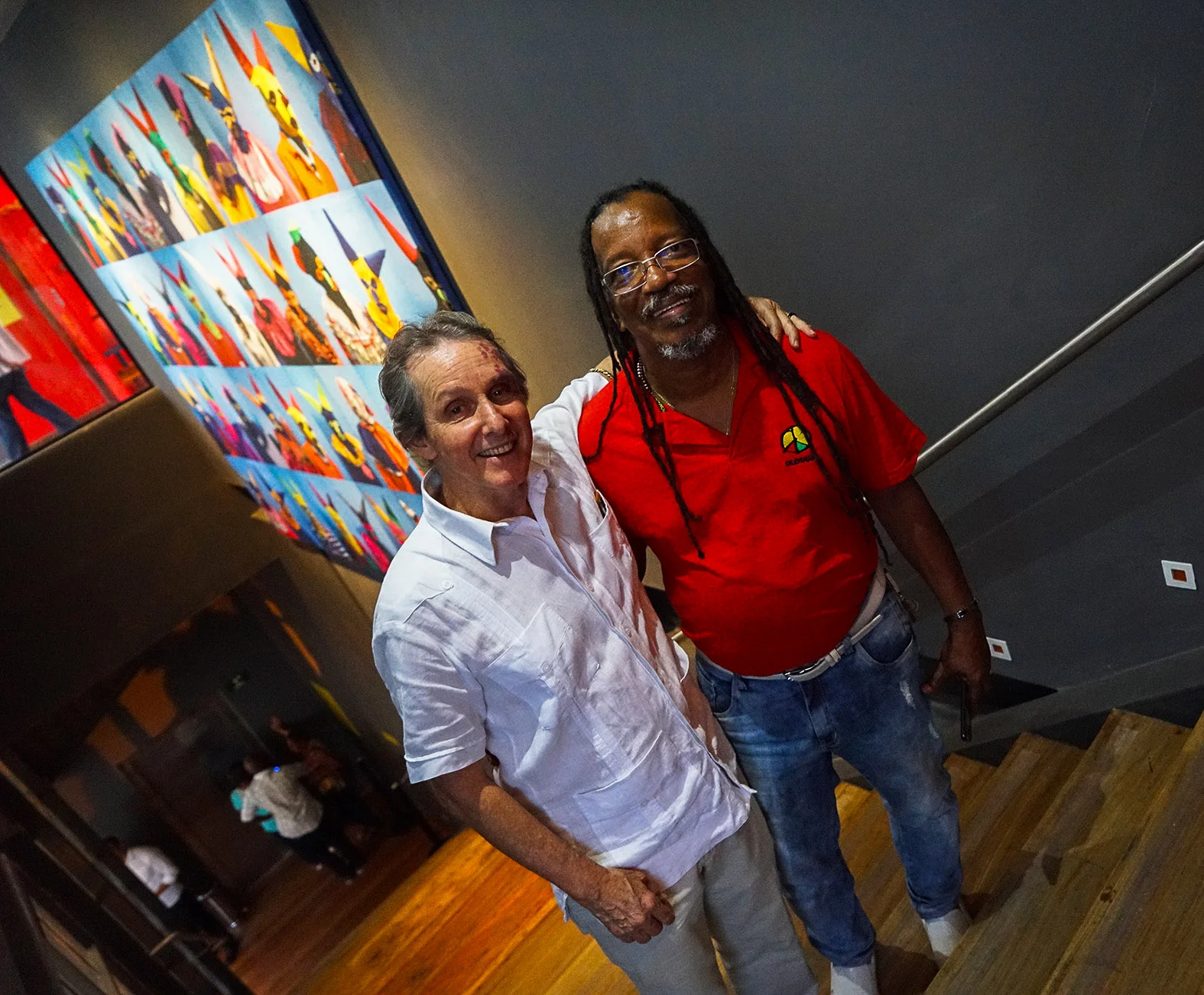 João Farkas with João Jorge from Olodum.