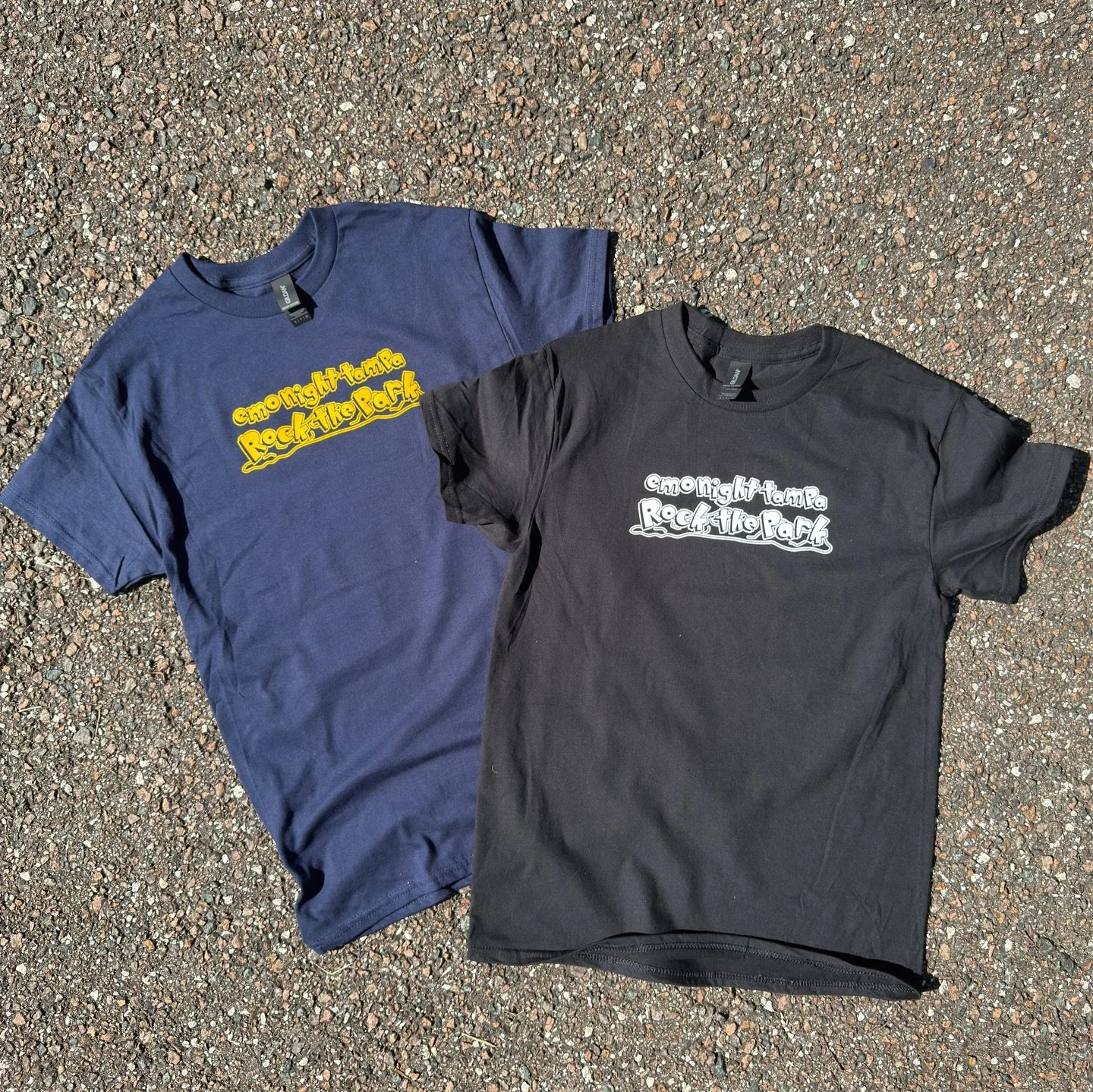 Yoooo!  Hot off the press!  Gonna drop these tomorrow at our takeover of Rock the Park.  Limited to 60 pieces.  30 on black with white &amp; 30 gold on navy. 

Designed by @3lbgod who did the Rock the Park promo as well as helped lock down our logo. 