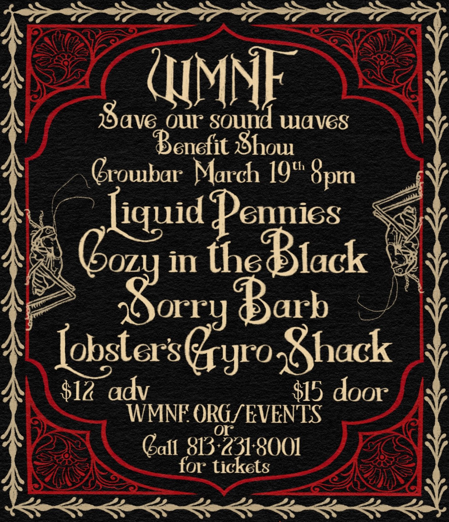 As you know, or maybe ya don&rsquo;t, we&rsquo;ve been hosting a radio show on WMNF for almost 6 years now.  It&rsquo;s been a great experience to say the least. 

We&rsquo;ve decided to help out, along with some other station volunteers, to throw an