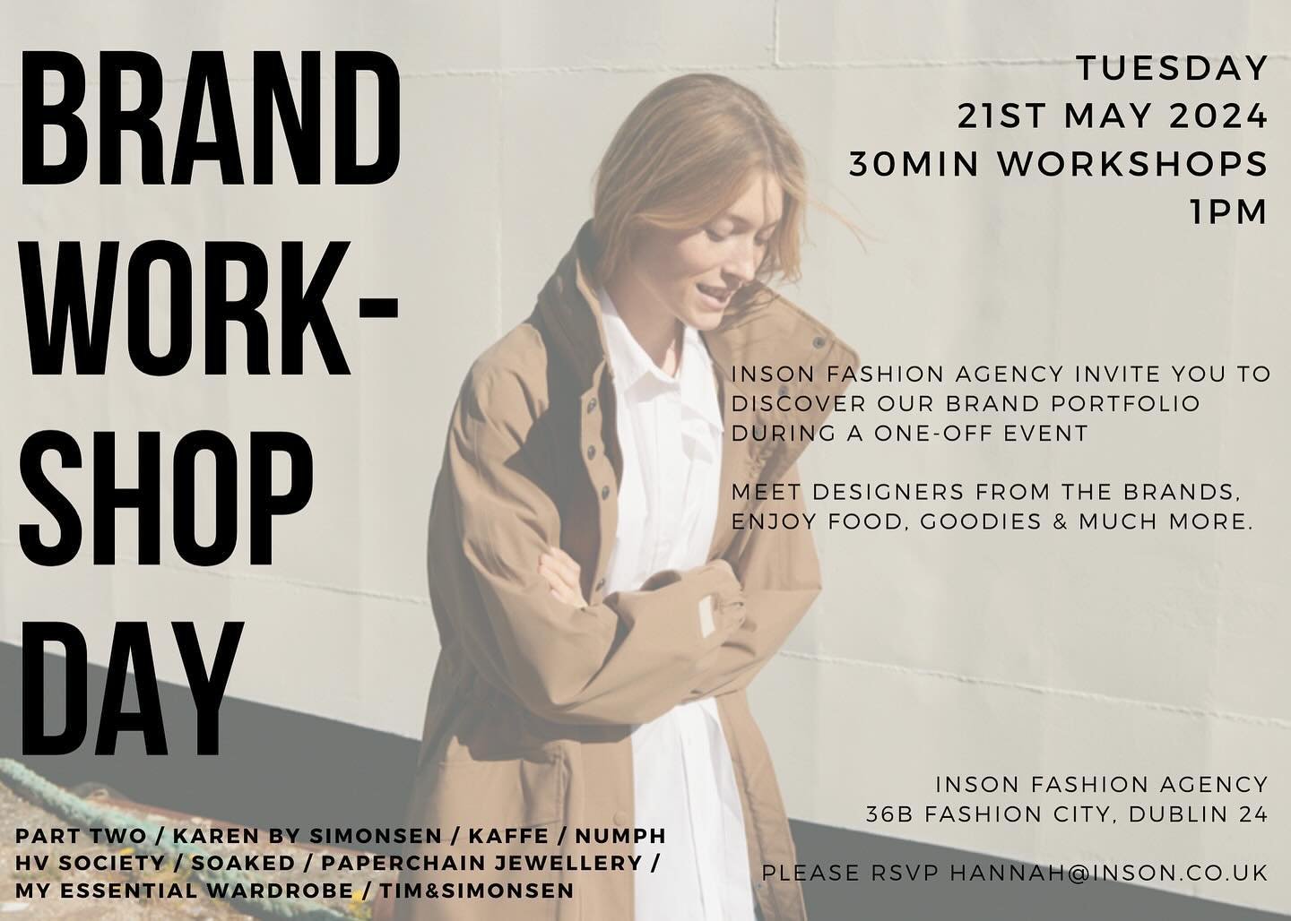 YOU&rsquo;RE INVITED
We want to equip our stockists with tips, inspiration and knowledge to feel confident to sell, sell, sell! That&rsquo;s why we&rsquo;ve invited an expert from lots of our brands to come over and workshop with you all. Whether you