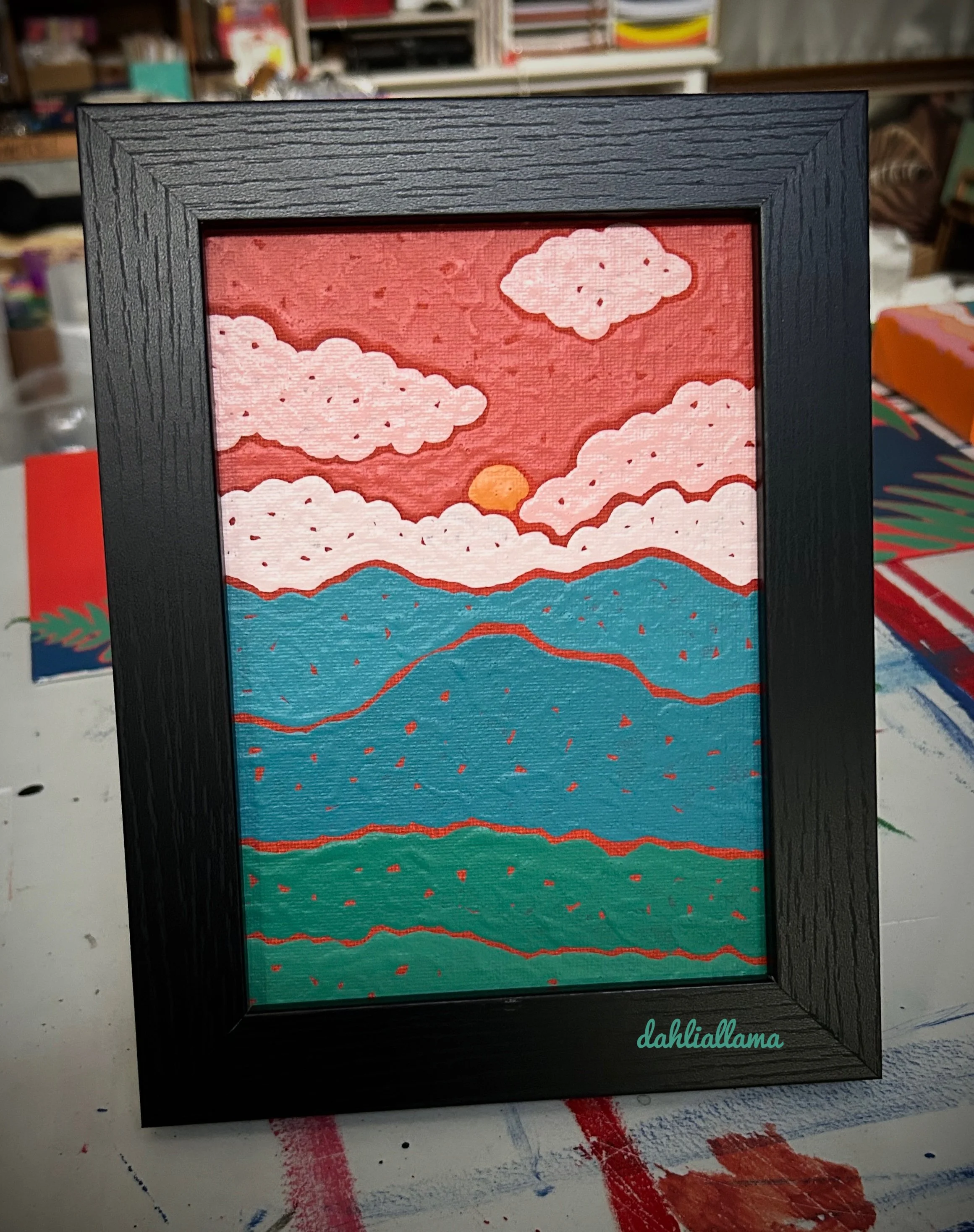 "puffy clouds 8" (5x7")