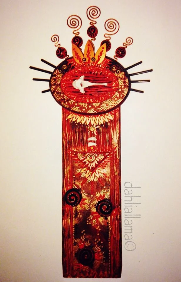 “spinal voodoo medicine” mixed media