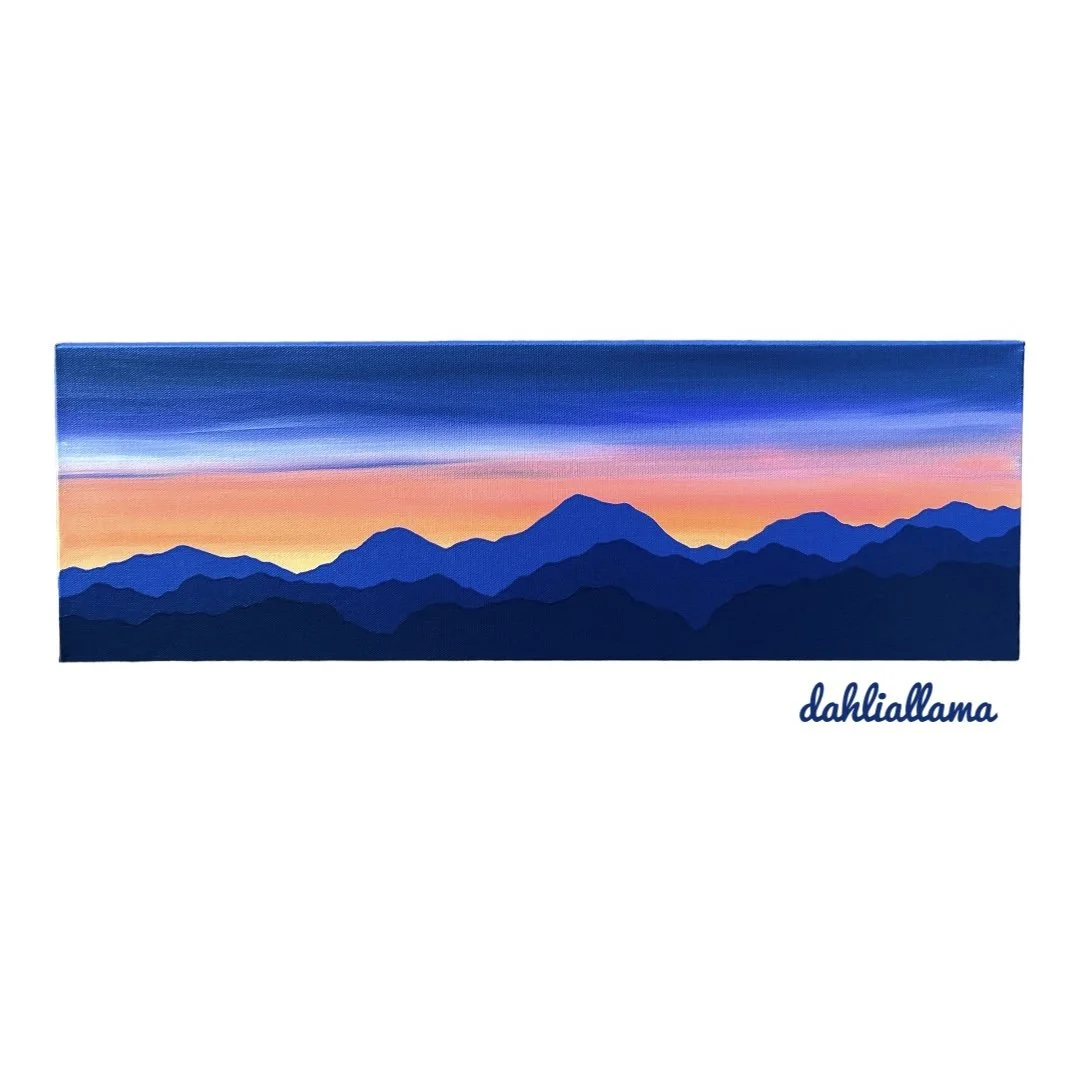"breaking camp at dawn" (8x24")