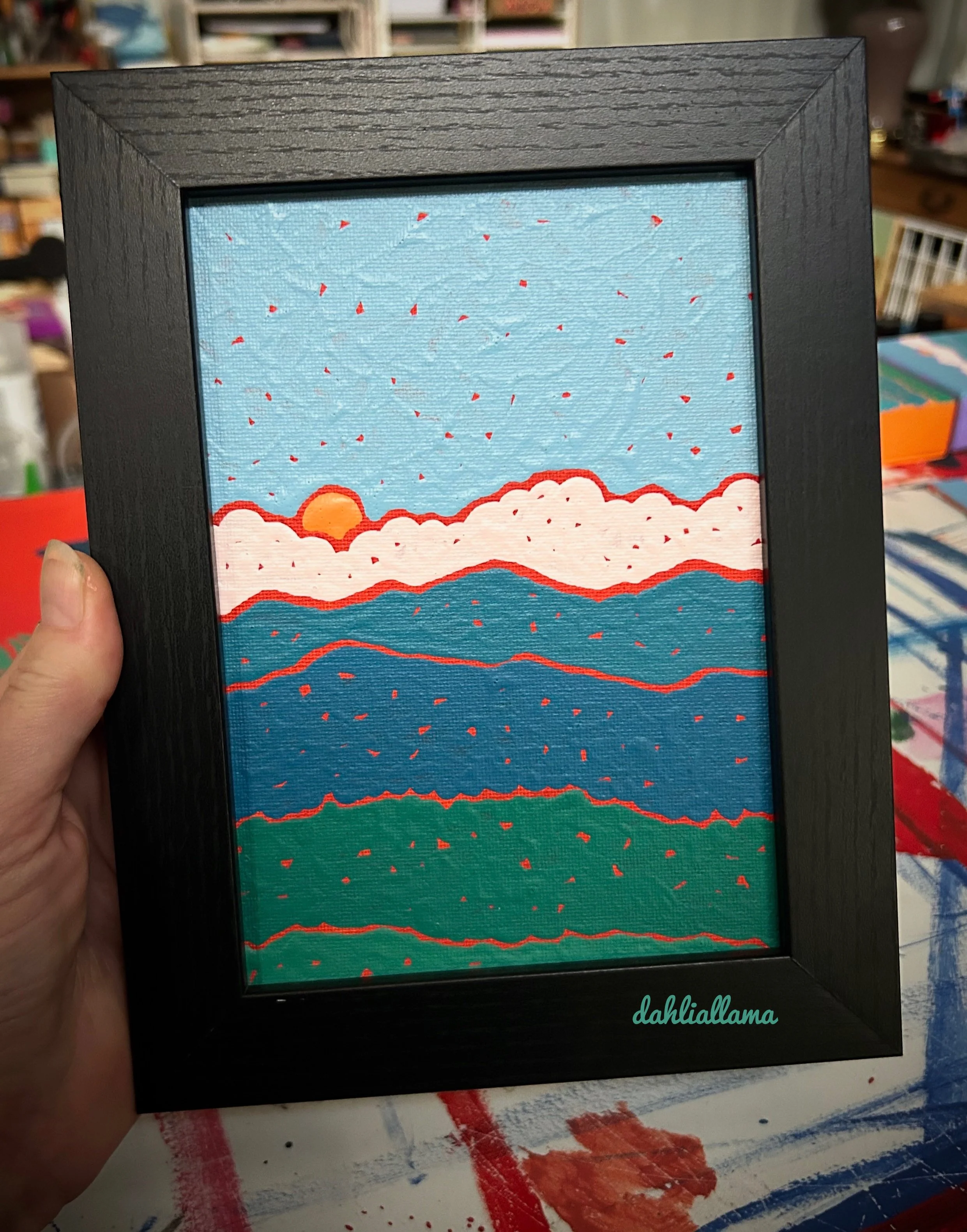 "puffy clouds 7" (5x7")