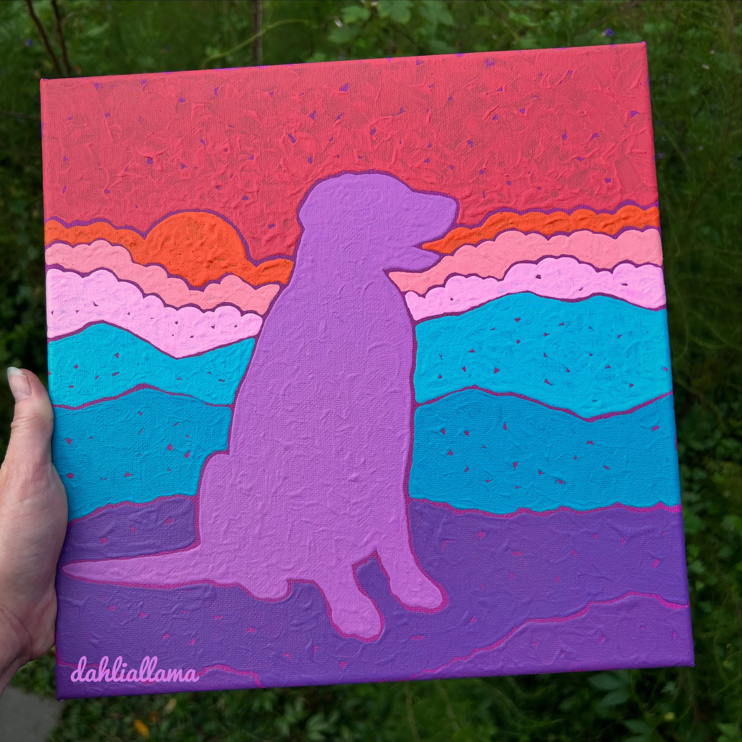 "retro ruff" (12x12")