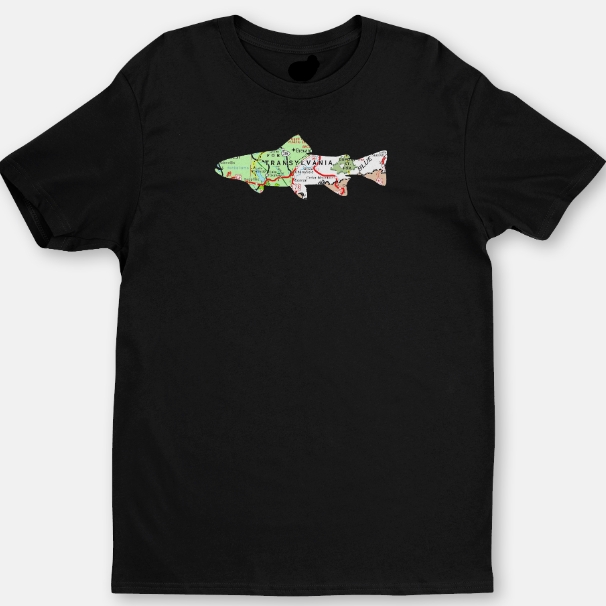map trout t-shirt (black)