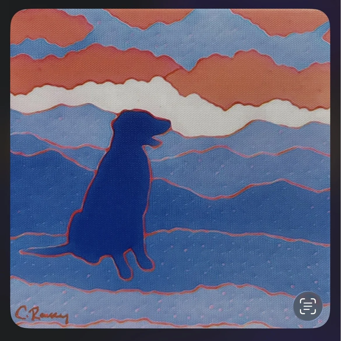 'blue ridge dog' (8x8")