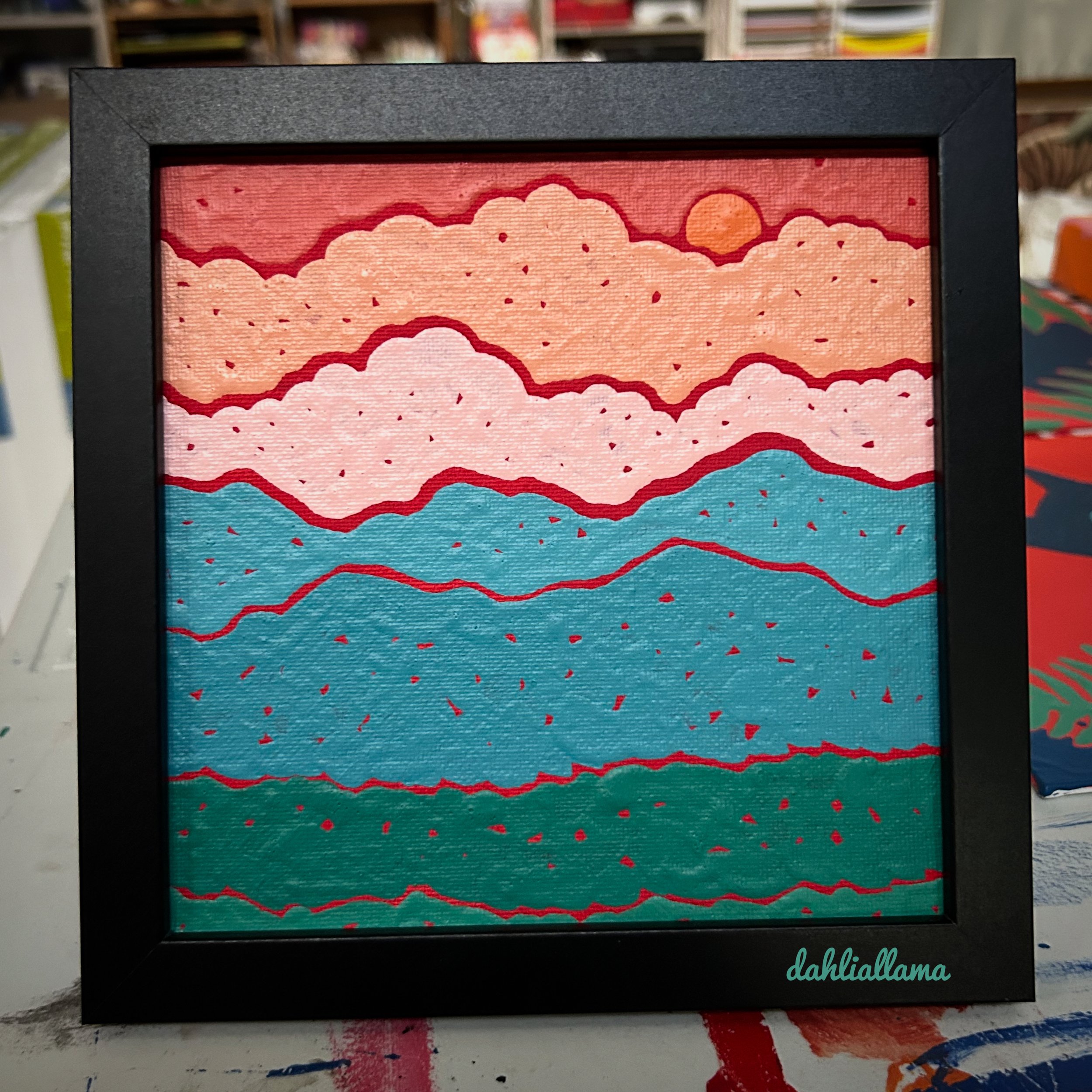 "puffy clouds" (6x6")