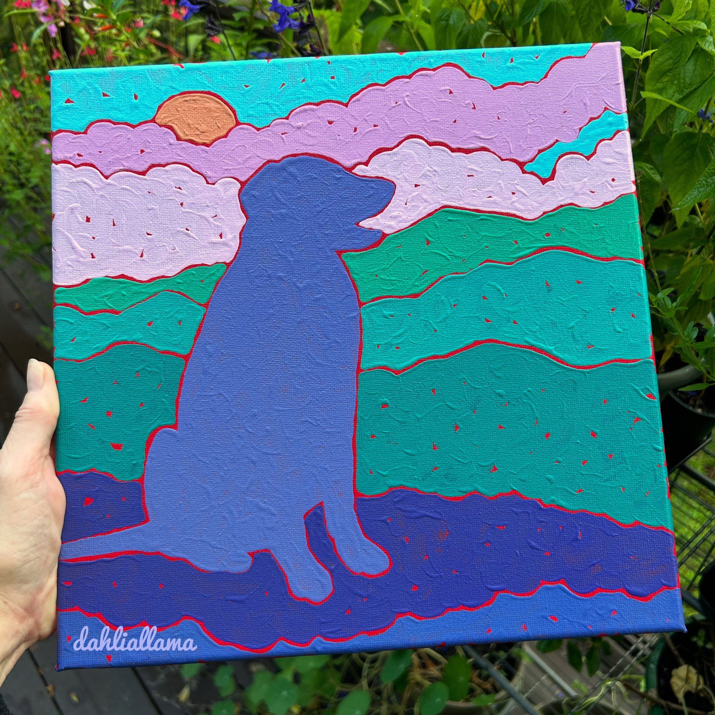 "good morning dog" (12x12")