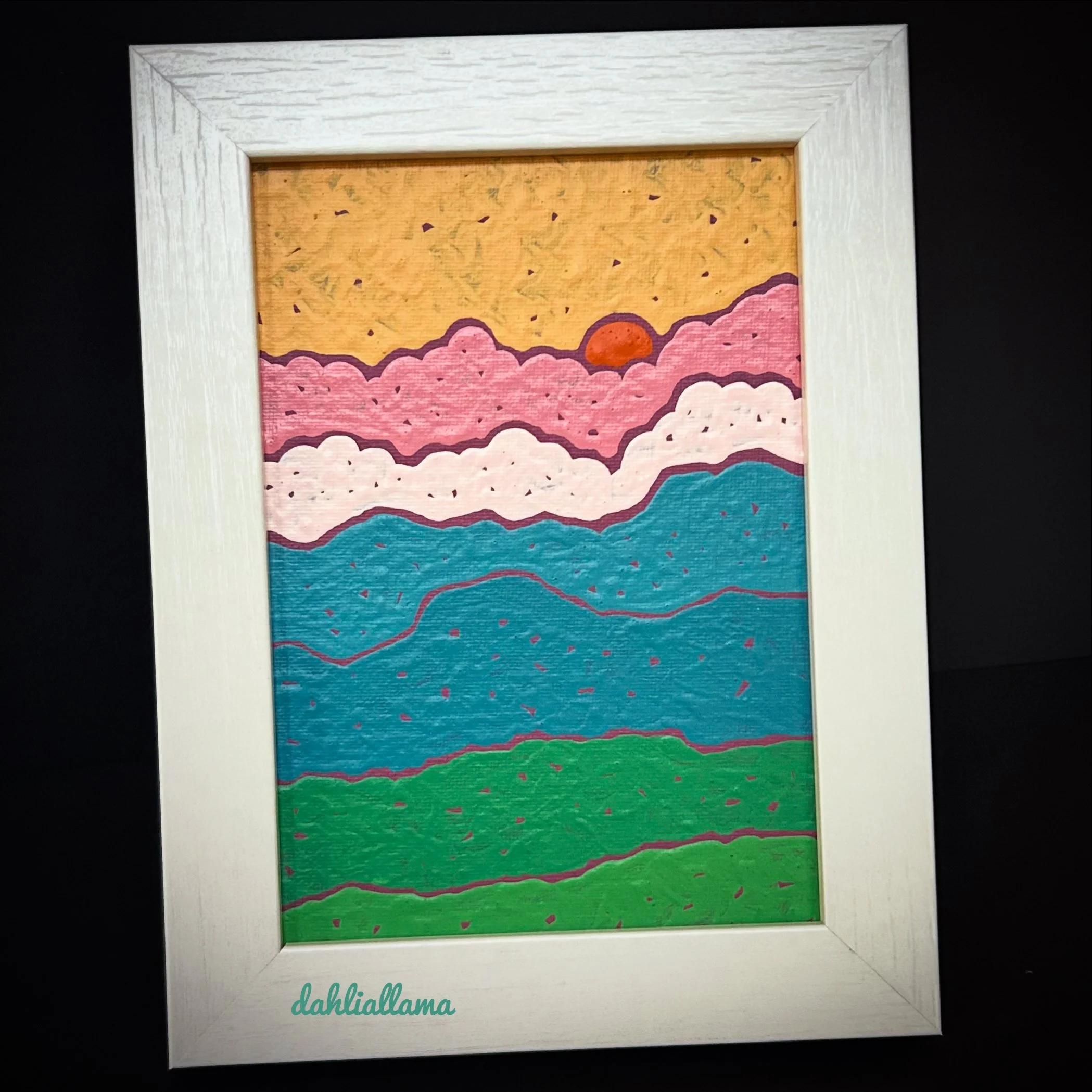 "puffy clouds 5" (5x7")