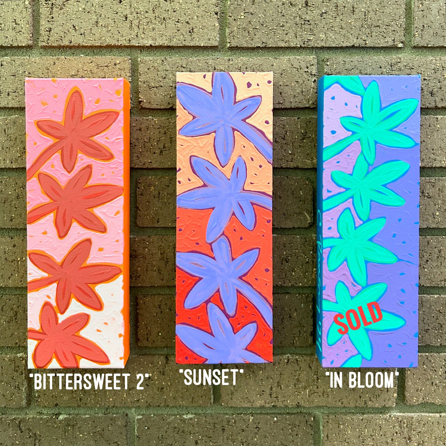 "bittersweet 2" / "sunset" (4x12" each)