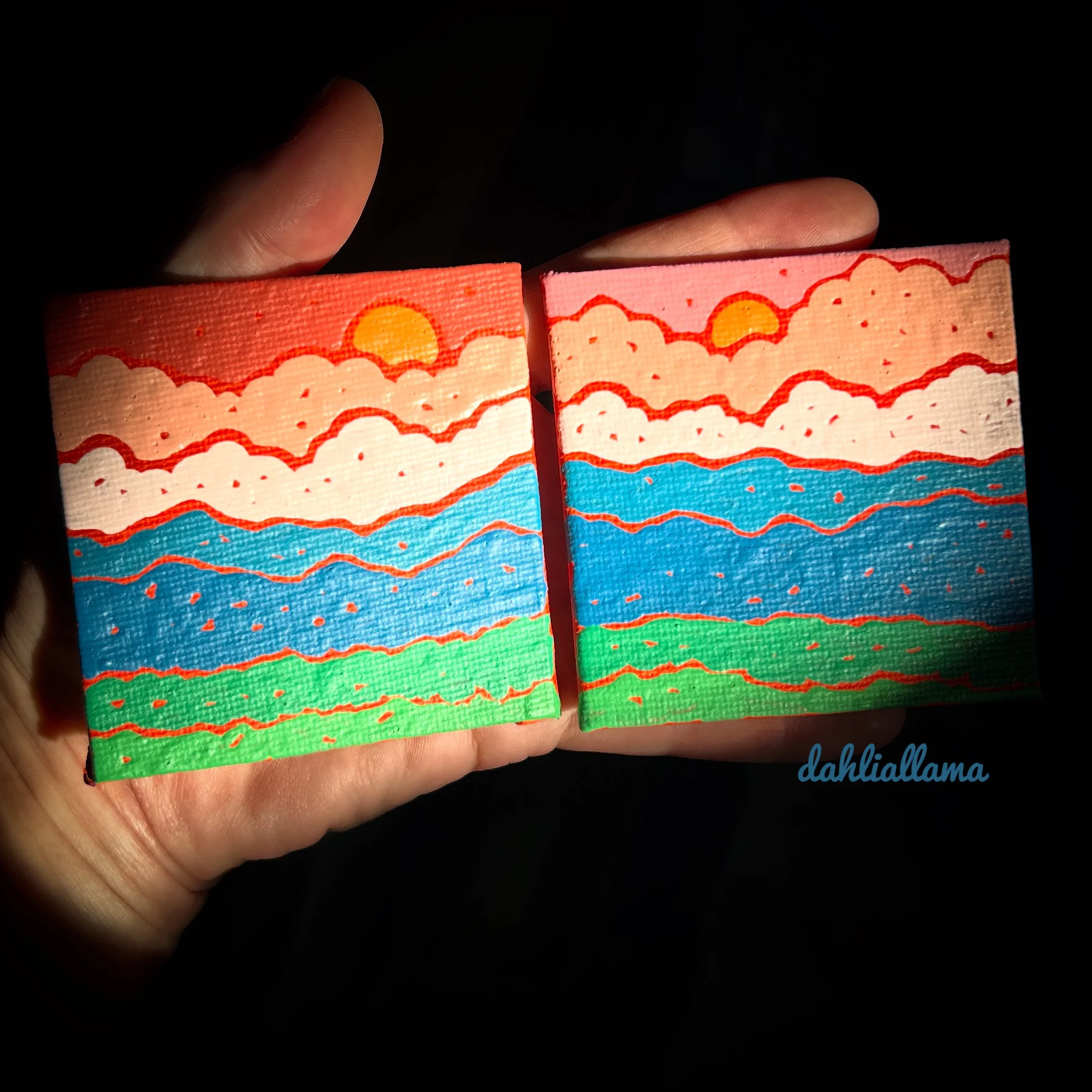 'blue ridge mini painting magnets' (3x3")