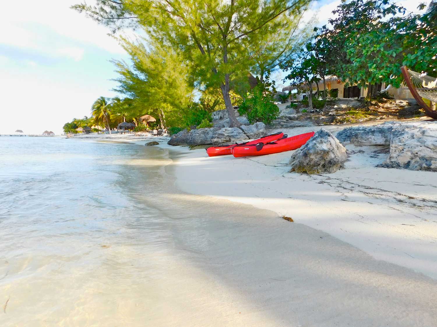 Encantada Beach Coastline View Kayaks