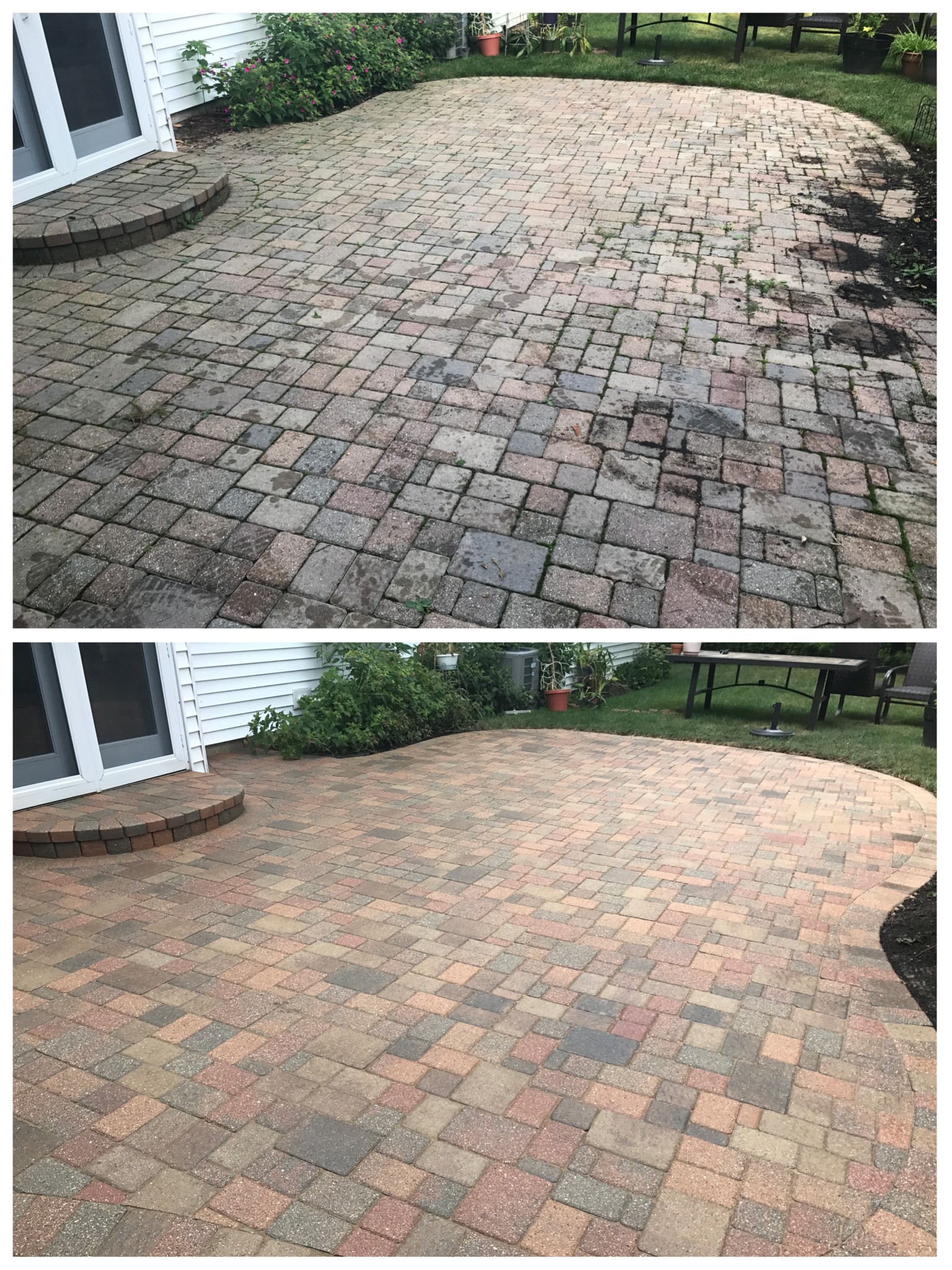 Paver Patio - Before and After