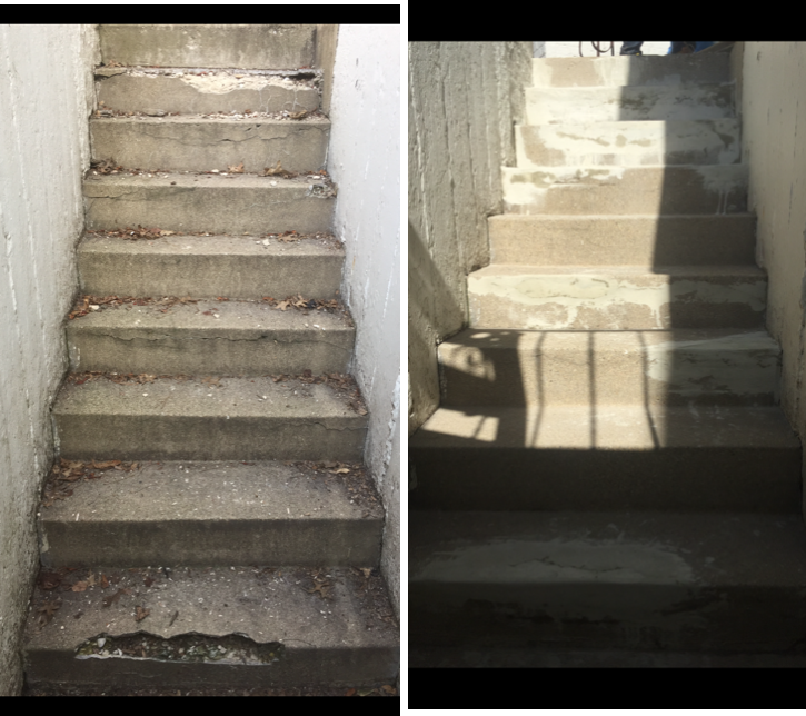 Old Failing Concrete - In Progress Repair