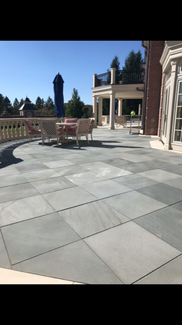 After, natural stone sealed with invisible sealer