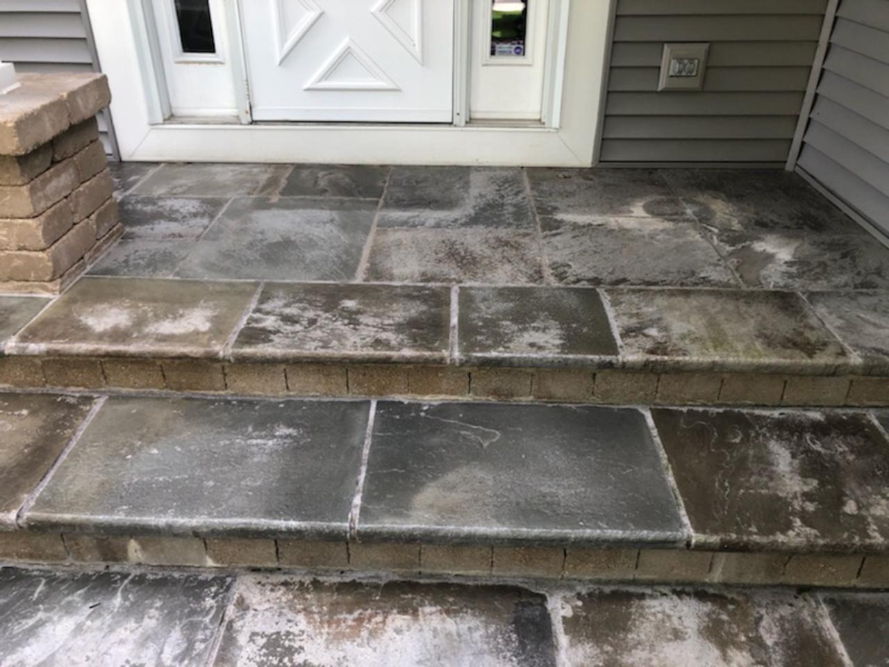 Before: a contractor that just doesn’t know how to seal natural bluestone 