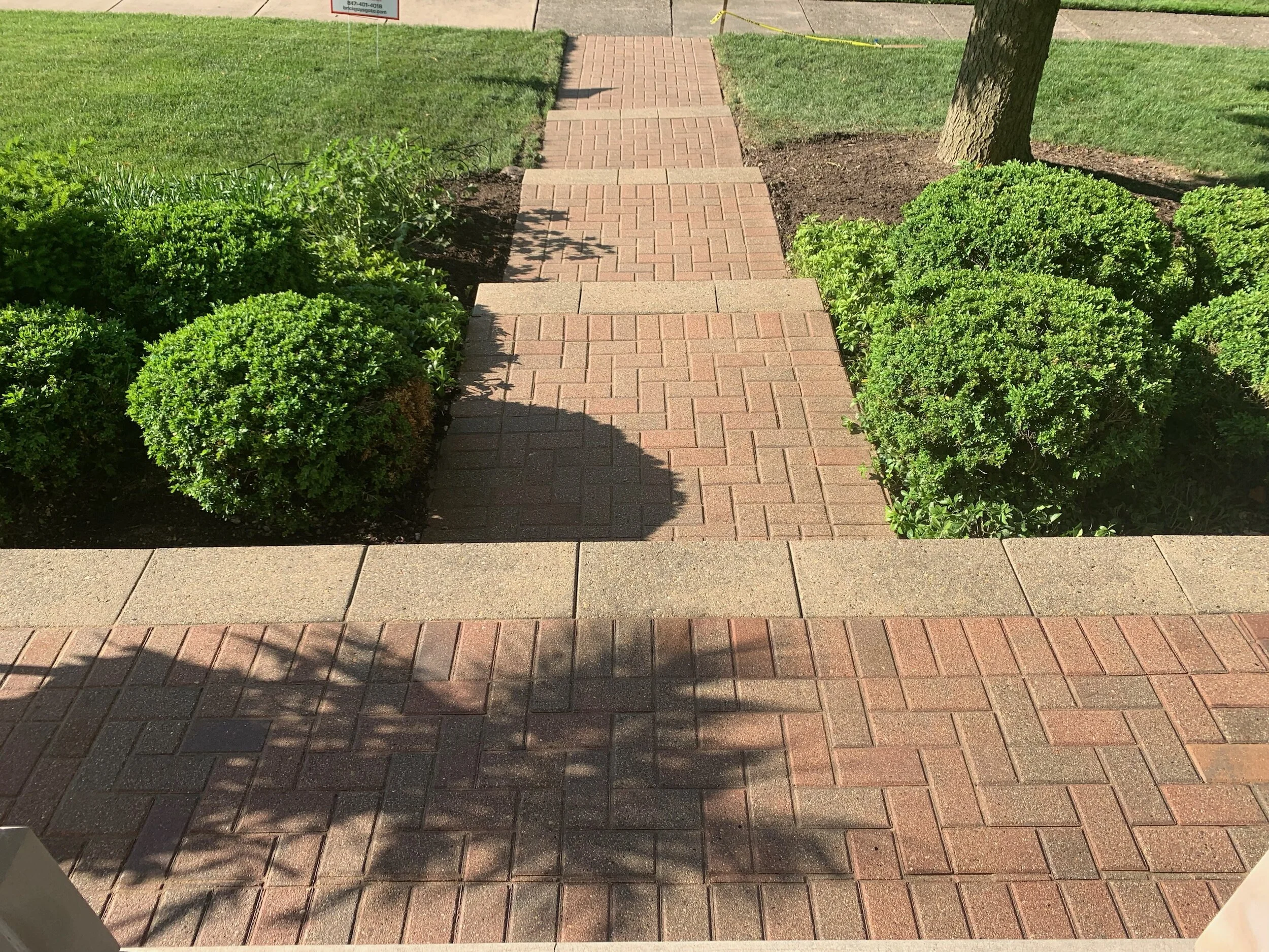 Brick Front Entrance - After