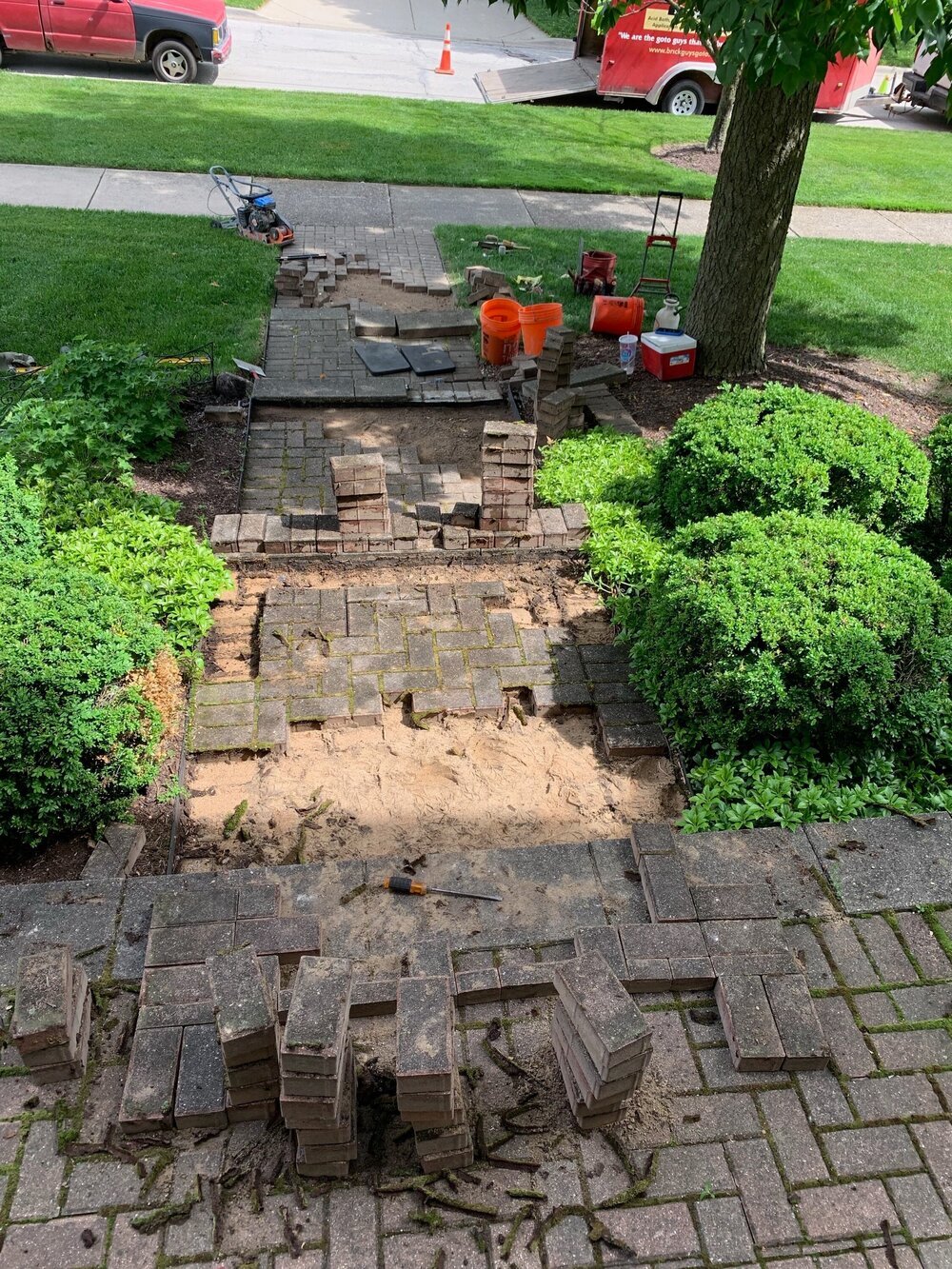 Brick Front Entrance - During