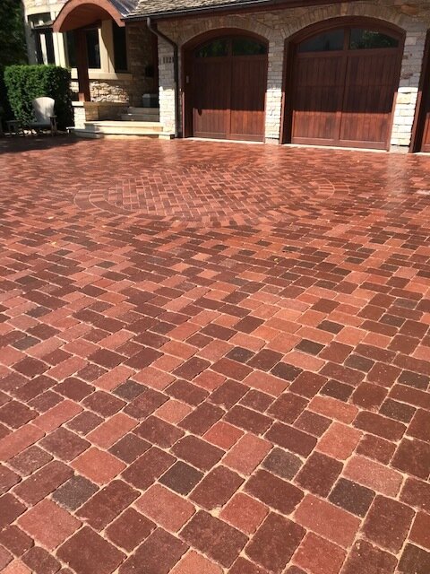 After: beauty and life restored to clay brick drive