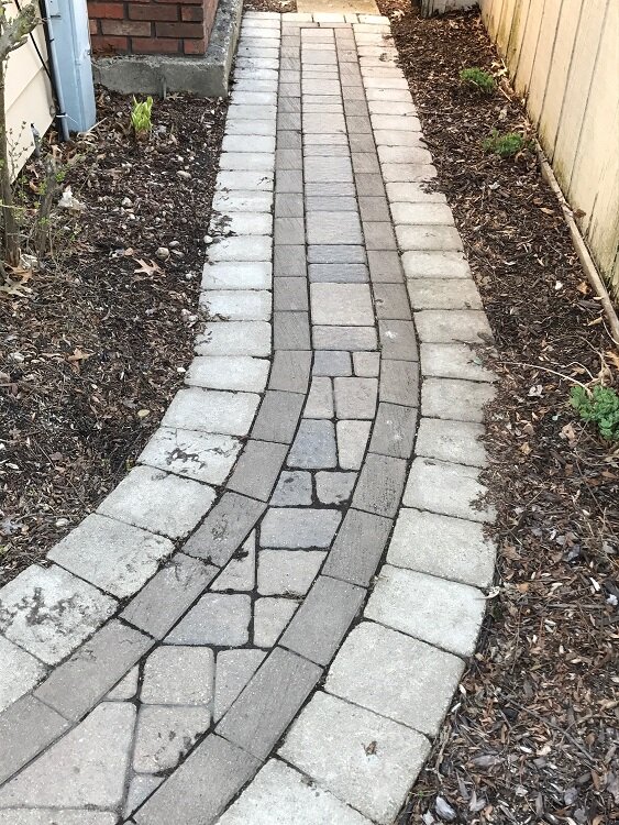 Side Yard Paver Path - Before