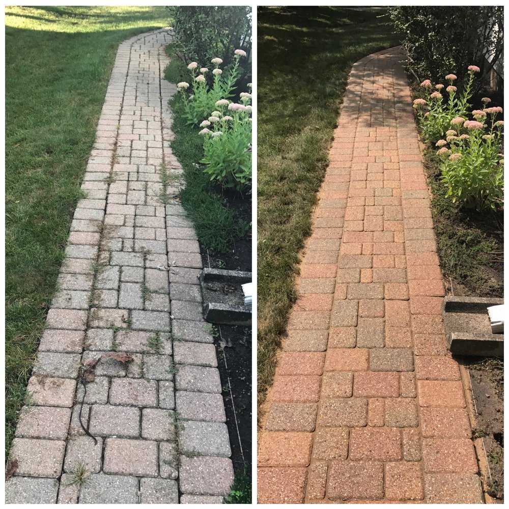 Paver Sidewalk - Before and After