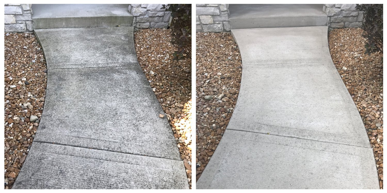 Concrete Walkway - Before and After