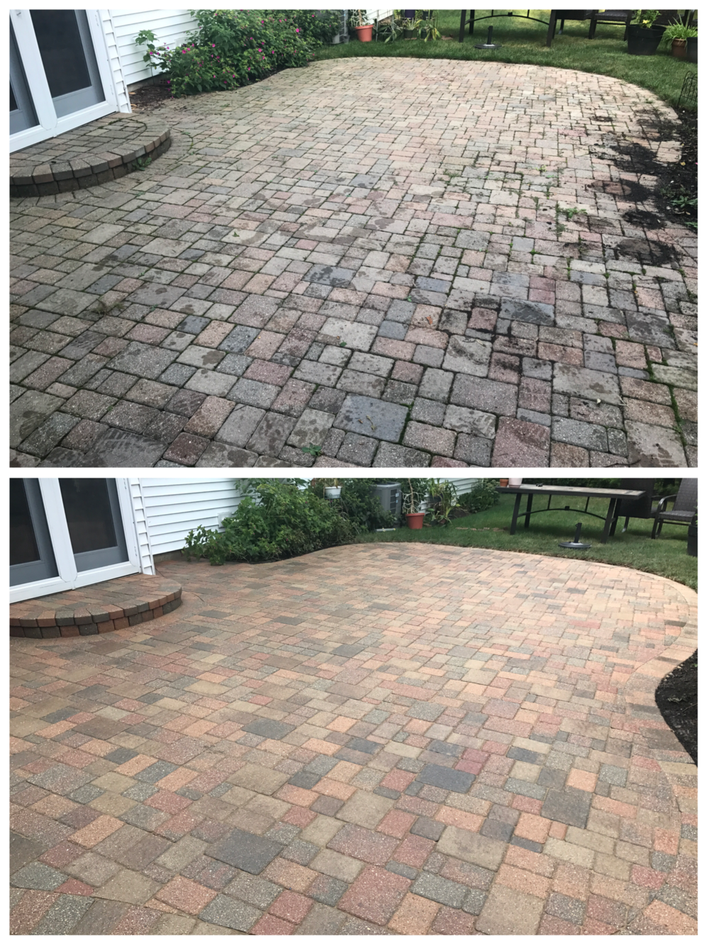 Paver Patio - Before and After