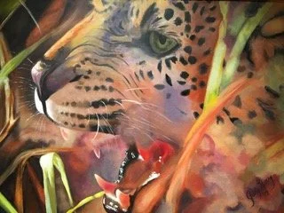 Pet Portrait Example: "Lurking Leopard"