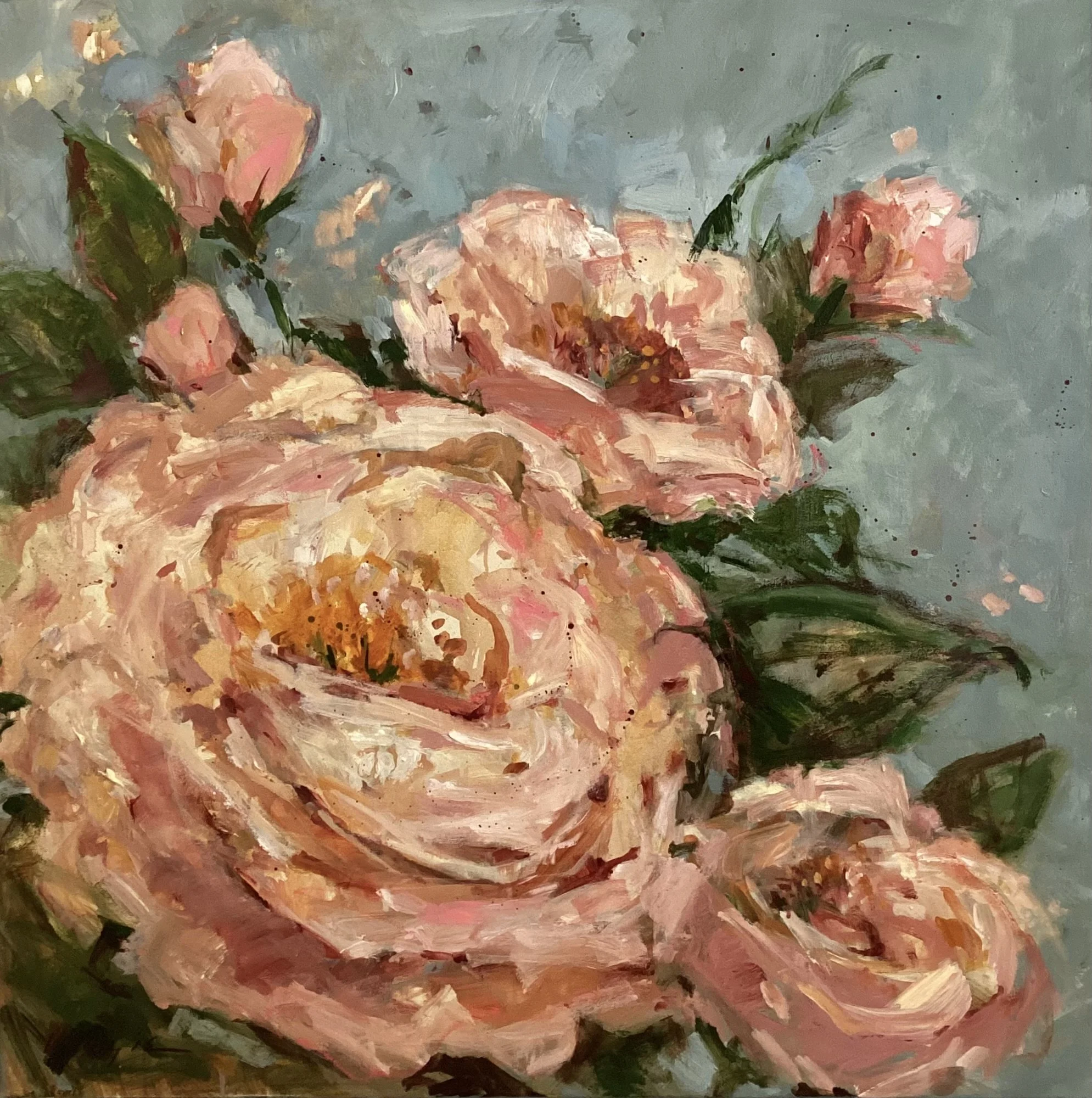 "Peachy Floral" (SOLD)