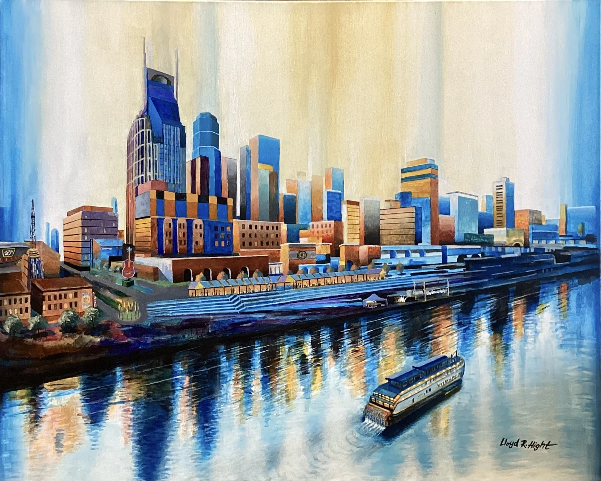 Nashville Riverfront, Where We Became Us - Commissioned Acrylic - 24 x 30 - Hight (SOLD).jpeg