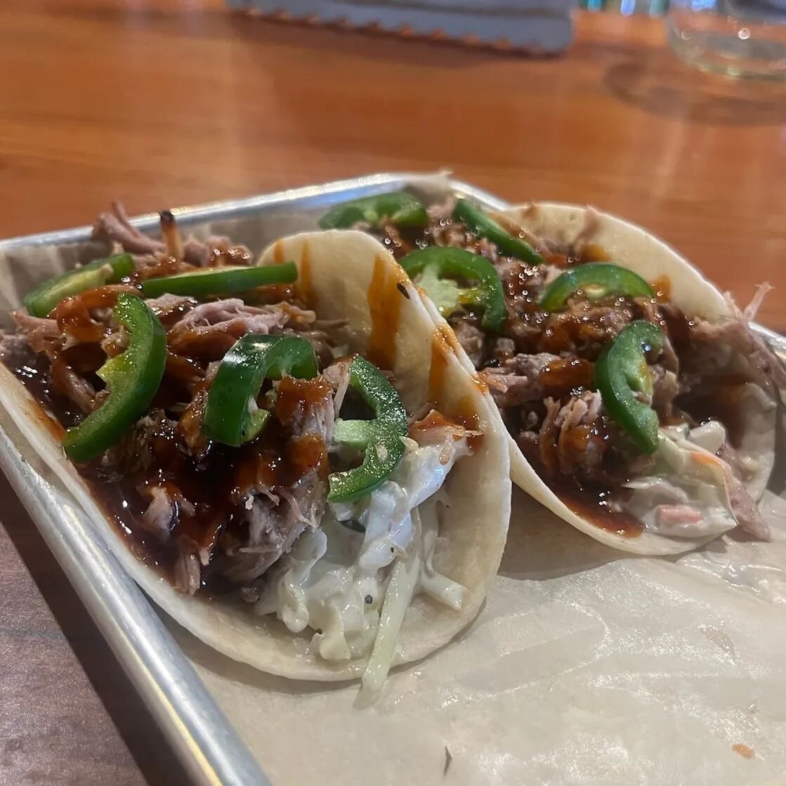 Tonight: Korean BBQ pork tacos with pickled coleslaw, $3 each 🌮 😋